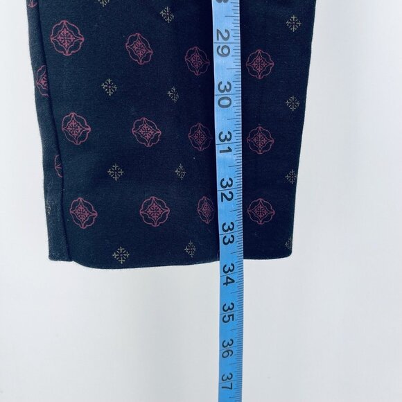 LIZ CLAIBORNE Pants Size 8 Women’s Career Emma Classic Patterned Crop Black - Picture 5 of 10